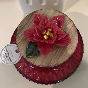 NWT 🤩 GORGEOUS Christmas Berry & Currant Scented Textured Glass Candle